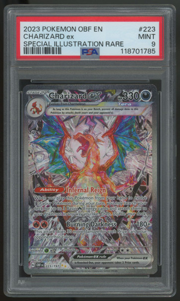 2023 Pokemon Charizard ex Obsidian Flames SIR #223 PSA 9 (D)