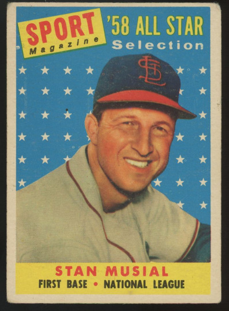 1958 Topps Stan Musial All Star #476 VG "C"