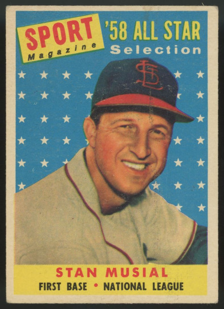 1958 Topps Stan Musial All Star #476 VG "A"