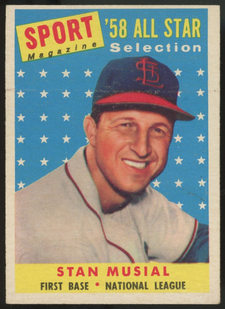 1958 Topps Stan Musial All Star #476 VG/EX "B"