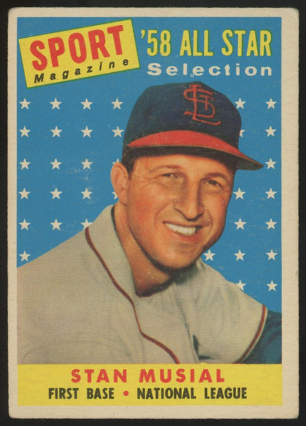 1958 Topps Stan Musial All Star #476 VG-VG/EX