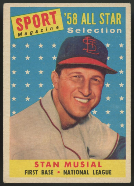 1958 Topps Stan Musial All Star #476 VG/EX-EX