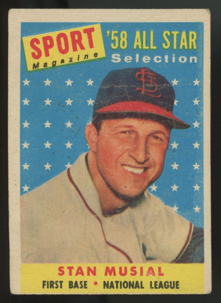 1958 Topps Stan Musial All Star #476 F/G