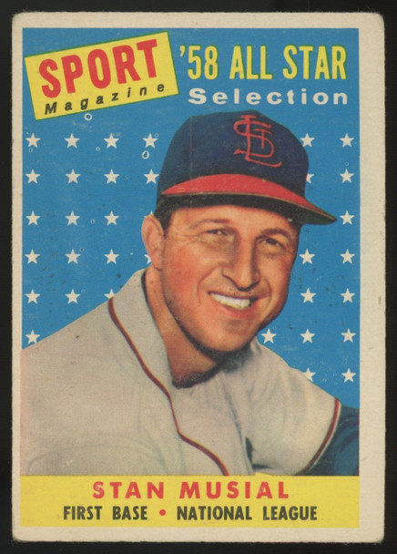 1958 Topps Stan Musial All Star #476 Good