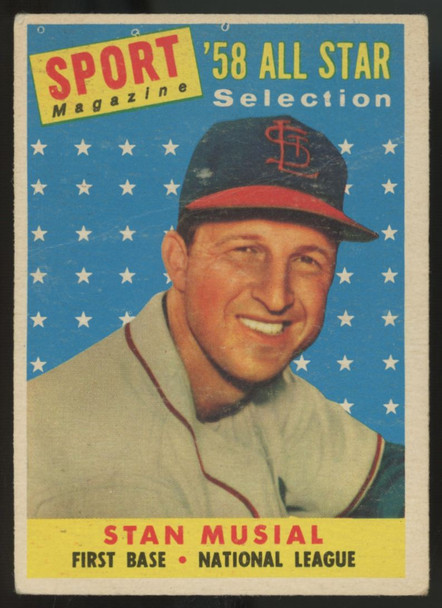 1958 Topps Stan Musial All Star #476 VG "D"