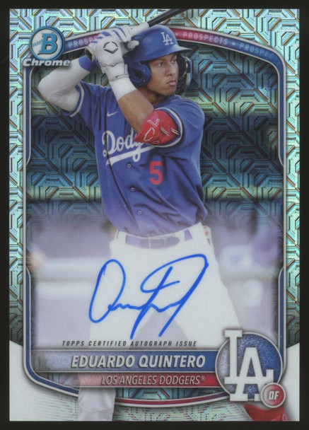 2025 Bowman Chrome Eduardo Quintero Prospect Mega Box Auto #BMA-EQ