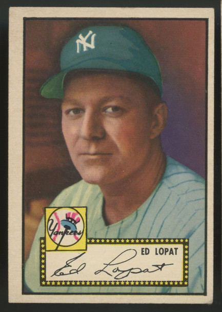 1952 Topps Ed Lopat RC Black Back #57 VG/EX