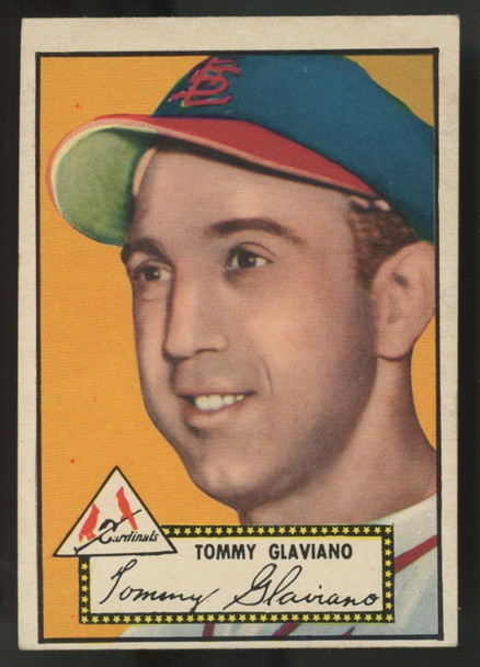 1952 Topps Tommy Glaviano Black Back #56 VG