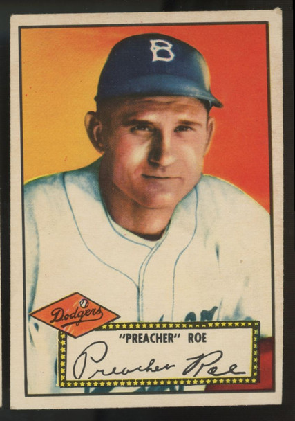 1952 Topps Elwin "Preacher" Roe #66 VG/EX