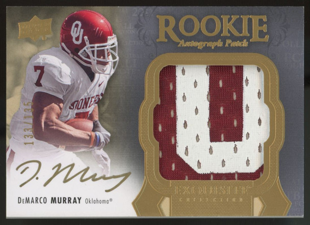 2011 Upper Deck Exquisite DeMarco Murray RC Patch Auto RPA Gold /135 #129