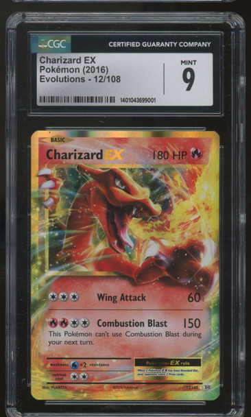2016 Pokemon Charizard EX Evolutions Holo #12 CGC 9