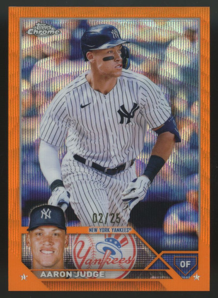 2023 Topps Chrome Aaron Judge Orange Wave Refractor /25 #62