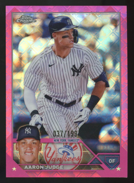 2023 Topps Chrome Logofractor Aaron Judge Pink /199 #62