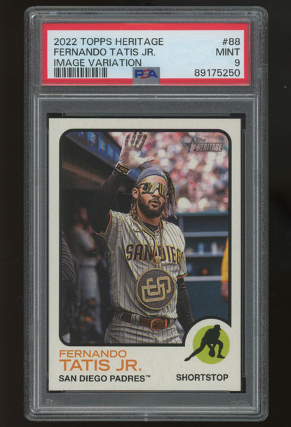 2022 Topps Heritage Fernando Tatis Jr. Image Variation SP #88 PSA 9
