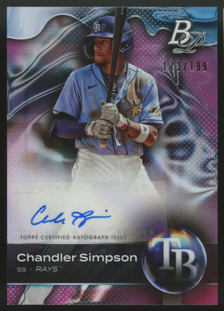 2023 Bowman Platinum Chandler Simpson Top Prospect Auto #TOP-59