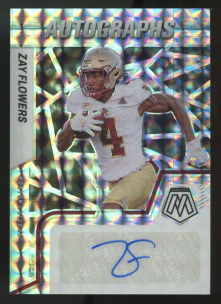 2023 Panini Mosaic Draft Zay Flowers Auto #AM-ZFL