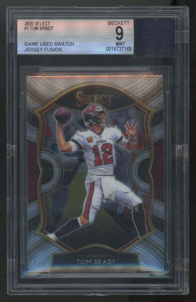 2020 Panini Select Tom Brady Concourse Jersey Fusion Patch #1 BGS 9