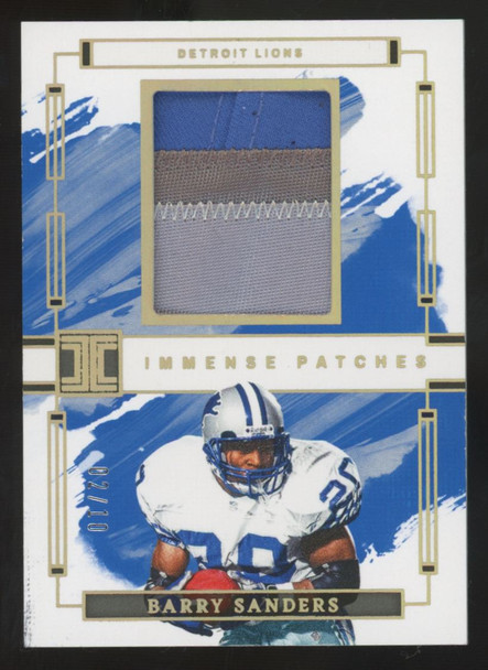 2024 Panini Impeccable Barry Sanders Immense Patch Gold /10 #IP-BSS