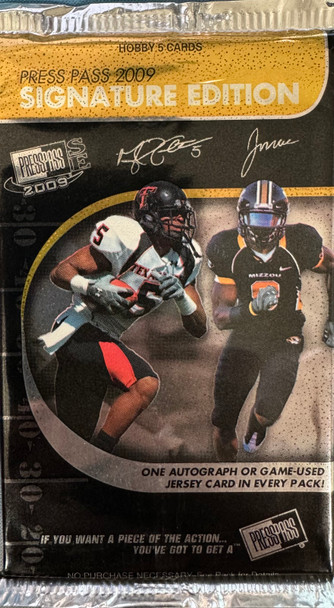 2009 Press Pass Signature Edition Football Hobby Pack