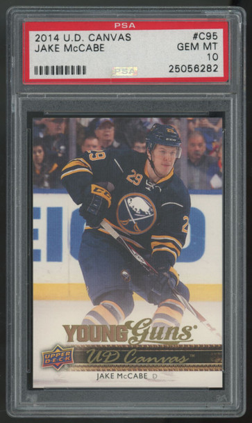 2014-15 Upper Deck Series One Jake McCabe RC Young Guns Canvas #C95 PSA 10