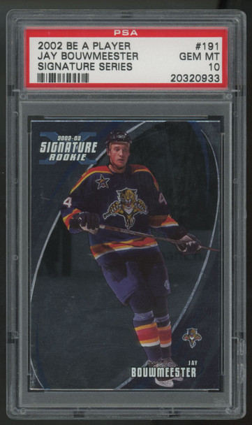 2002-03 Be A Player Jay Bouwmeester RC Signature Series #191 PSA 10