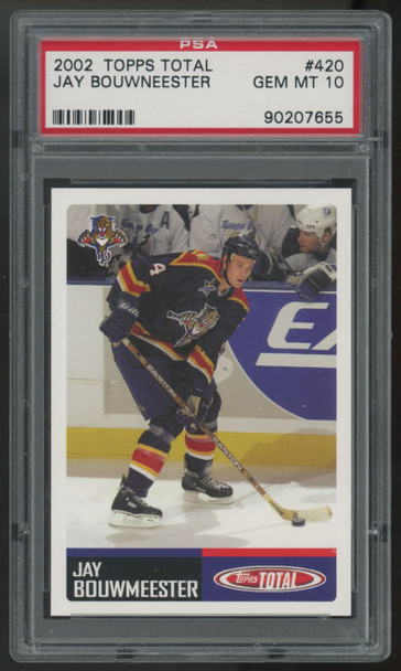 2002-03 Topps Total Jay Bouwneester RC #420 PSA 10