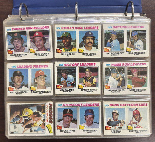 1977 Topps Baseball Near Complete Set in Binder VG-VG/EX