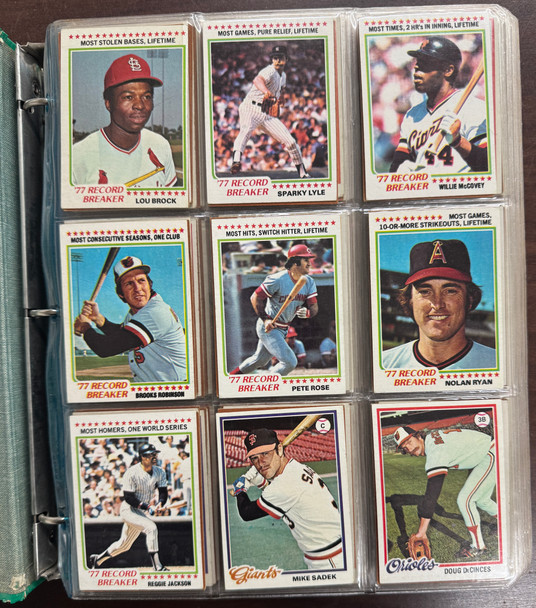 1978 Topps Baseball Complete Set in Binder VG/EX