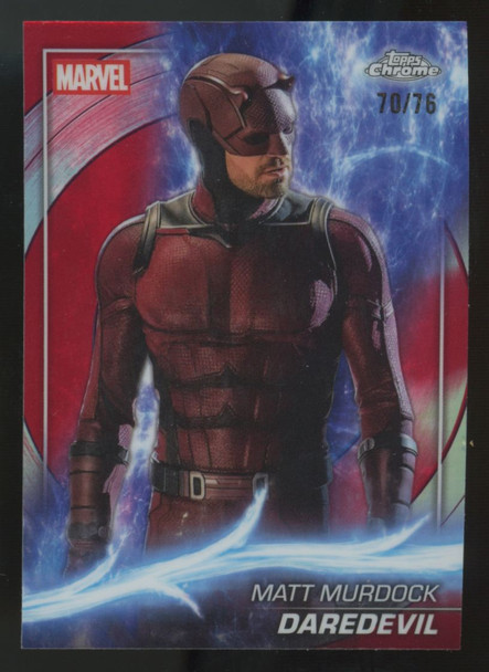 2025 Topps Marvel Studios Chrome Daredevil Captain America Refractor /76 #175