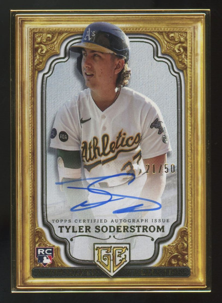 2024 Topps Gilded Tyler Soderstrom RC Gallery Of Gold Auto /50 #GOG-TS