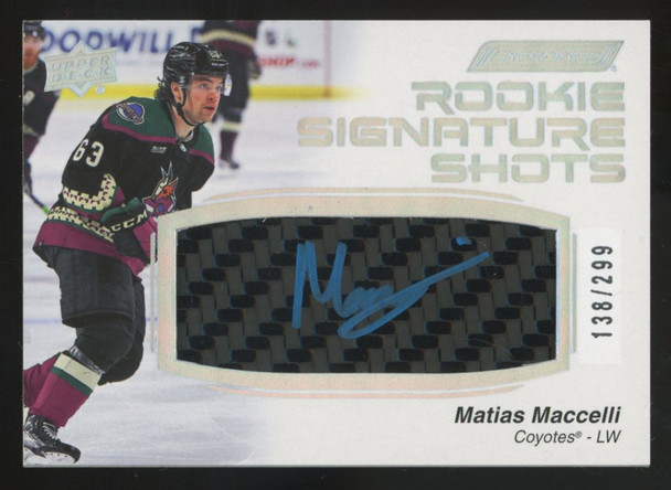 2023-24 UD Engrained Matias Maccelli RC Signature Shots Auto /299 #RSS-MA