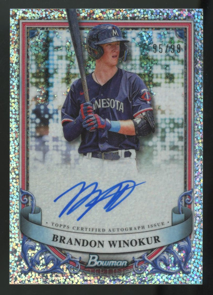 2024 Bowman Sterling Brandon Winokur Prospect Speckle Refractor Auto /99 #PA-BW1