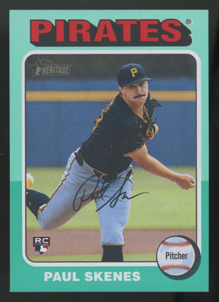 2024 Topps Heritage High Number Paul Skenes RC White Border #594