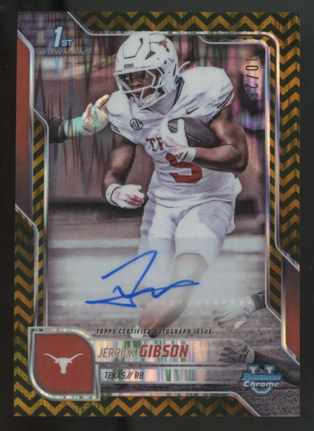 2025 Bowman Chrome U Jerrick Gibson 1st Prospect Black & Gold Stealth Auto /25