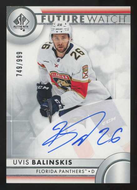 2023-24 Upper Deck SP Authentic Uvis Balinskis RC Future Watch Auto /999 #161