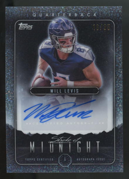 2024 Topps Midnight Will Levis Winter Solstice Stroke Of Midnight Auto /35