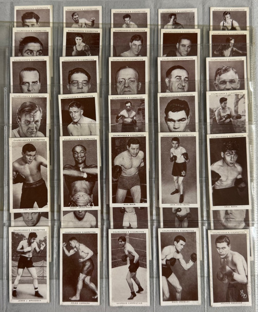 1938 Churchman Boxing Personalities Complete Set 50/50 EX-MT
