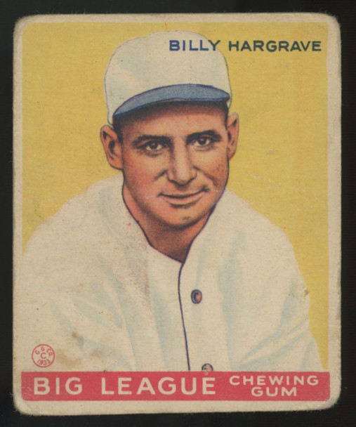 1933 Goudey Billy Hargrave #172 Poor