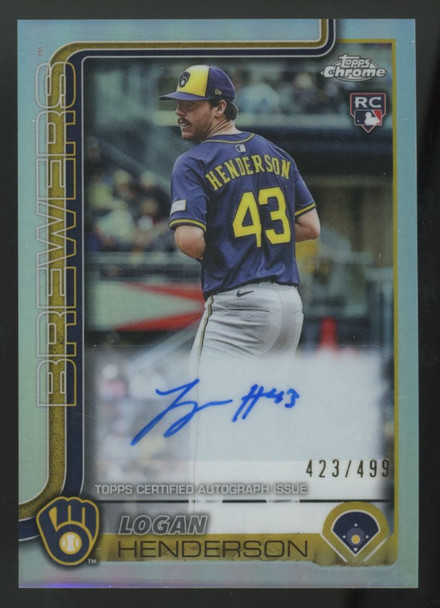 2025 Topps Chrome Update Logan Henderson RC Auto Refractor /499 #AC-LH