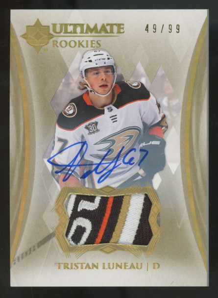 2023-24 Upper Deck Ultimate Tristan Luneau RC Patch Auto RPA /99 #112