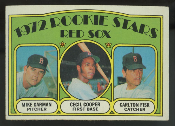 1972 Topps Carlton Fisk/Garman/Cooper RC Rookie Stars #79 VG/EX