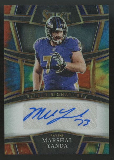 2022 Panini Select Marshal Yanda Tie-Dye Prizm Auto /25 #SSP-MAY