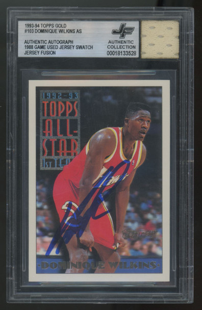 1993-94 Topps Gold Dominique Wilkins Jersey Fusion Patch Auto BGS Authentic