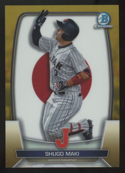 2023 Bowman Chrome Shugo Maki Gold WBC Flag Refractor /50 #WBC-48