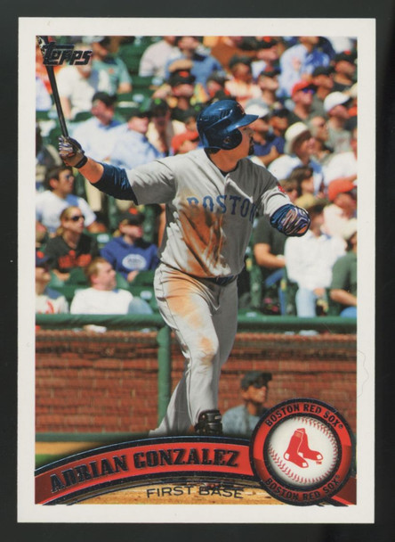 2011 Topps Series One Adrian Gonzalez Photoshop Gimmick SP #350