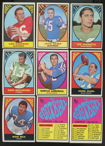 1967 Topps Football Near Complete Set (130/132) VG/EX-EX