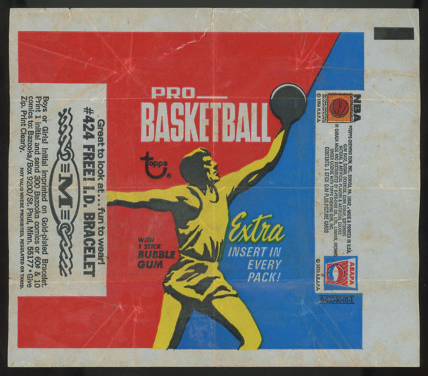 1971-72 Topps Basketball Wrapper