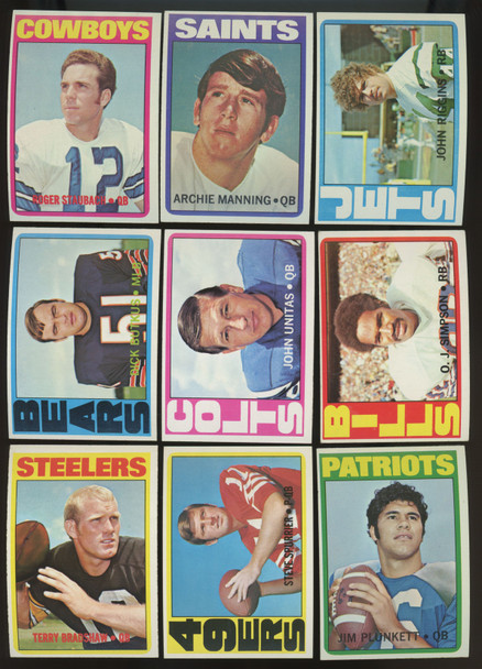 1972 Topps Football Complete Set (351) EX/MT-NM w/6 Diff Wrappers