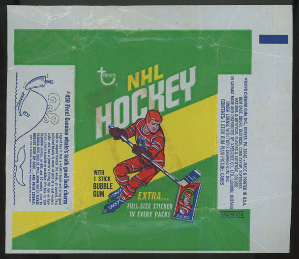 1970-71 Topps Hockey Wrapper (Gum Stained)