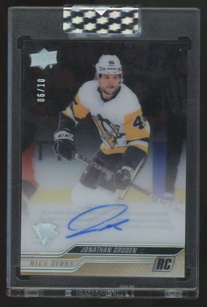 2023-24 Upper Deck Clear Cut Jonathan Gruden RC High Gloss Auto /10 #CC-GN